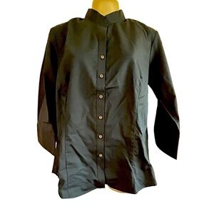 Russell Collection Button Down Navy Blue 3/4 Sleeve • NWT • Size: Medium